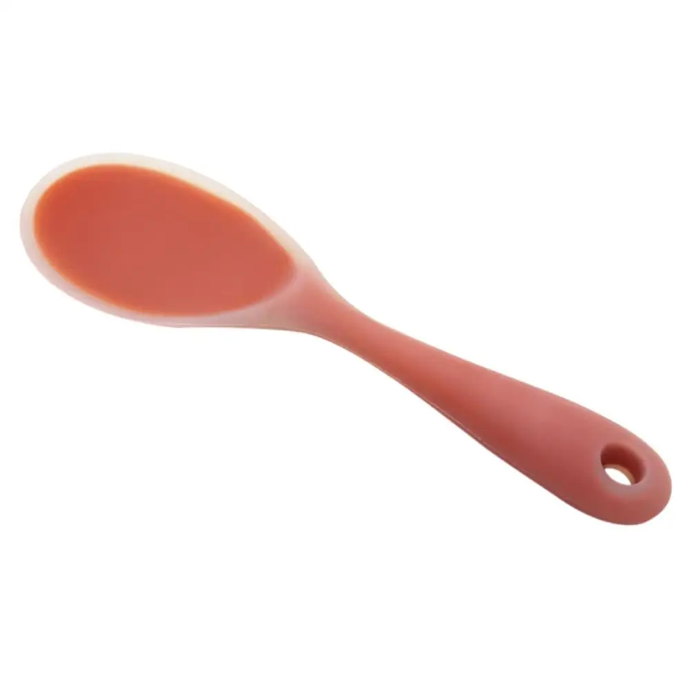 1 шт. силиконовая ложка с антипригарным покрытием рисовая ложка Термостойкая Силиконовая ложка совок для суши - Цвет: Orange