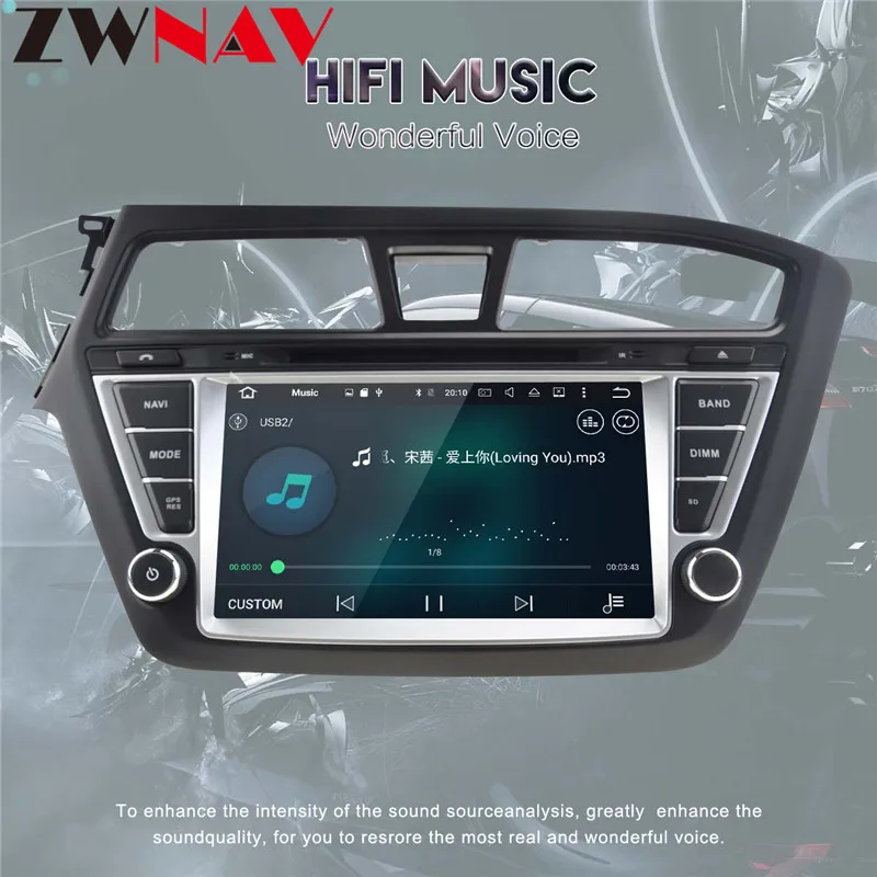 Best 4+32G Octa core Android 8.0 For HYUNDAI I20 2014 2015 2016 2017 Car DVD Player GPS Radio CD AUDIO Radio Navigation multimedia FM 12