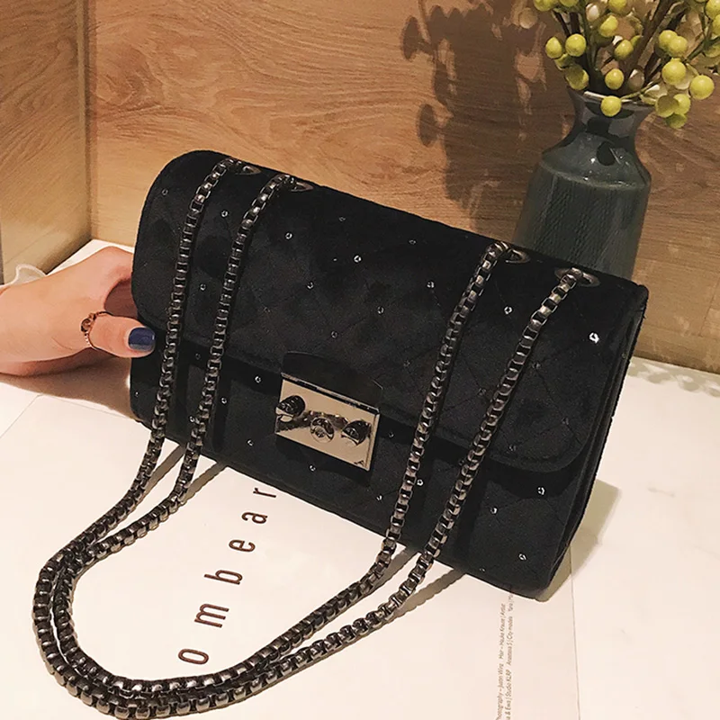 

Diamond Lattice Leather Satchel Women Handbags Famous Brands Rivet Chain Messenger Shoulder Bags for Designer Luis Vuiton gg bag