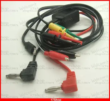 

4mm banana plug to hook alligator clips micro USB for phone repair power lines