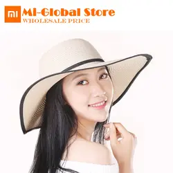 Новые оригинальные xiaomi соломенная шляпа защиты от солнца простой дизайн моды шляпа праздник легкий и дышащий