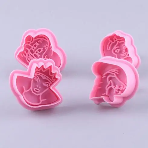 

4Pcs/Set Fondant Cake tools Sugarcraft Baking Plunger Cutter Mould Tool Cookie Cutter