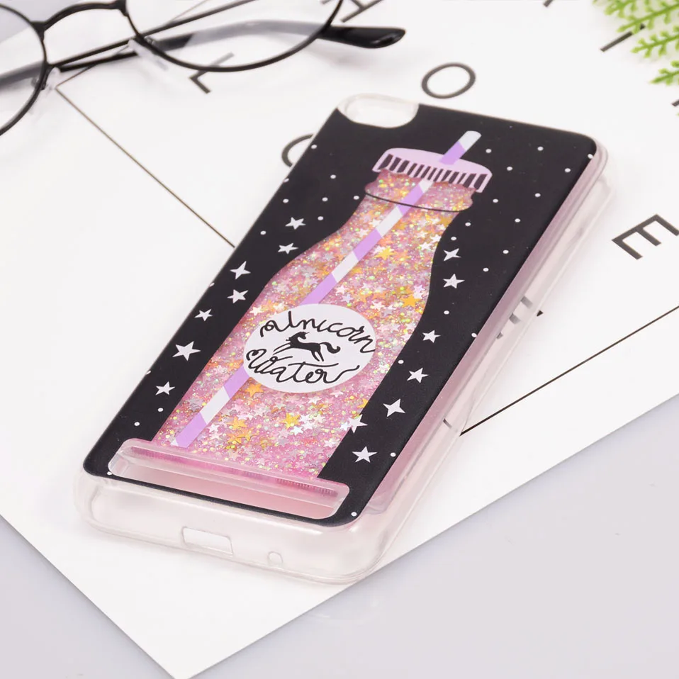 Reaoom for Xiaomi Redmi 5A Case Glitter Dynamic Liquid Colorful Star Quicksand Cute Bottle Unicorn Cover for Xiaomi redmi 5a     (7)