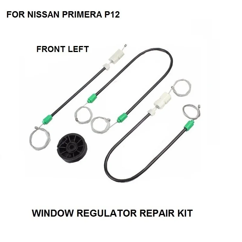 WINDOW REGULATOR REPAIR CABLES AND ROLLER FOR NISSAN QASHQAI FRONT LEFT