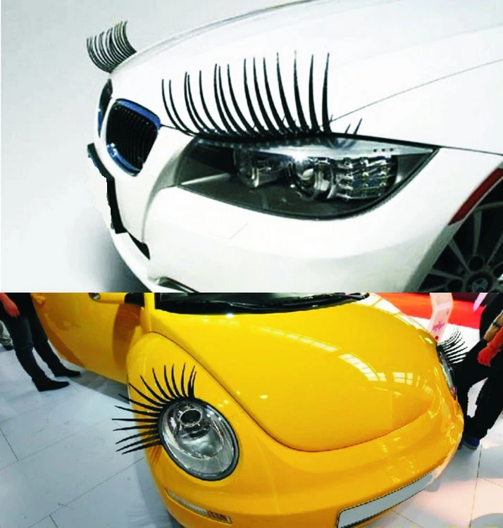 

rete automobile Car Stickers eyelash design Decal cover/anti scratch for body Light brow front back bumper