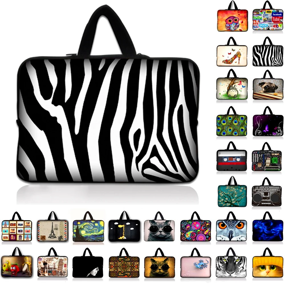 

15'' 15.4" 15.6" Zebra Design Laptop Bag Notebook Sleeve Case Cover For Sony Acer Asus HP For Samsung Lenovo Toshiba 15.4 15.6