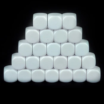 

10Pcs/Set 16mm Glossy Dice Teaching Blank Dice Light Plate Can Be Screen Printing DIY Dices