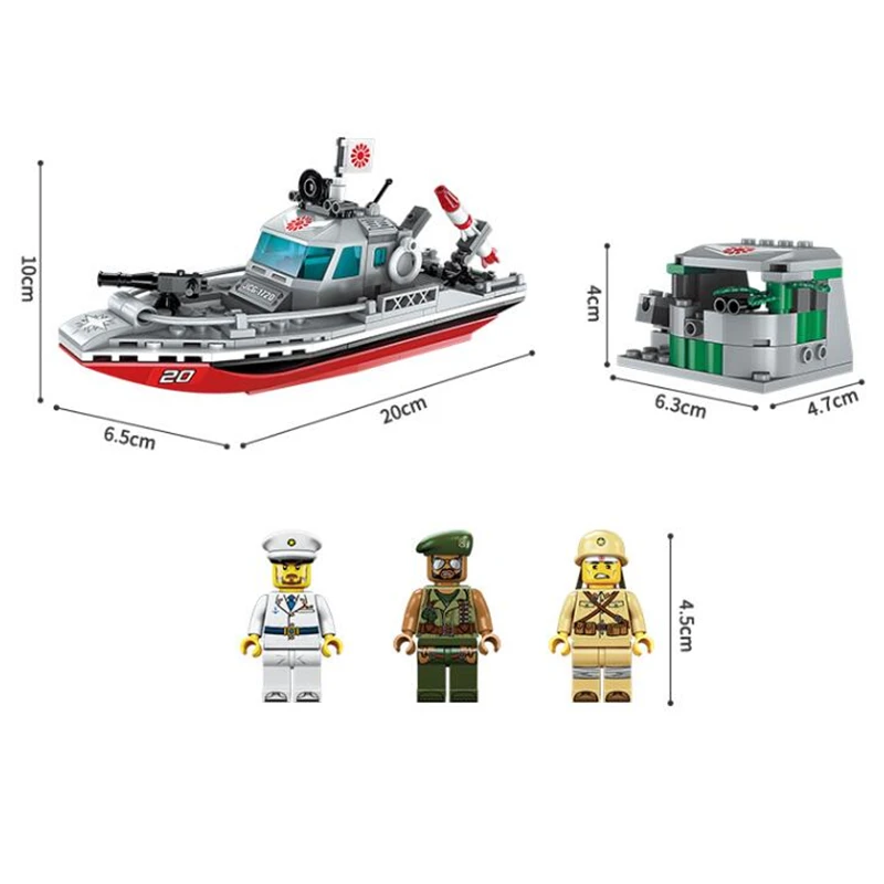 Обучающий строительный блок военное сражение морская сила Апач рейд 3 фигурки 280 Обучающие Кирпичи подарок-игрушка для мальчика