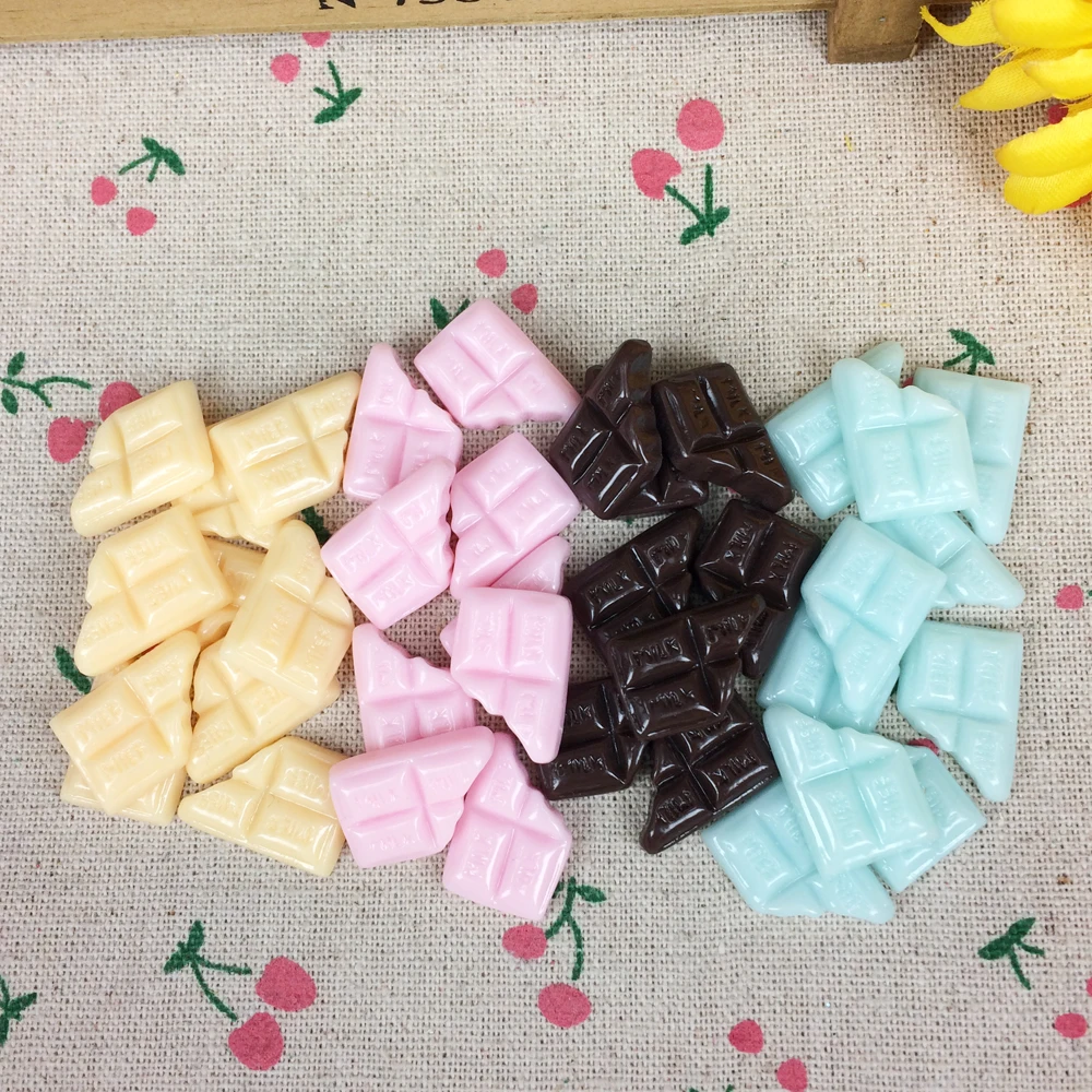 20Pieces Mixed Color Flat Back Resin Cabochon Artificial Miniature Fake Food Chocolate Flat Back DIY Decorative Craft:15*20mm 20Pieces Mixed Color Flat Back Resin Cabochon Artificial Miniature Fake Food Chocolate Flat Back DIY Decorative Craft:15*20mm