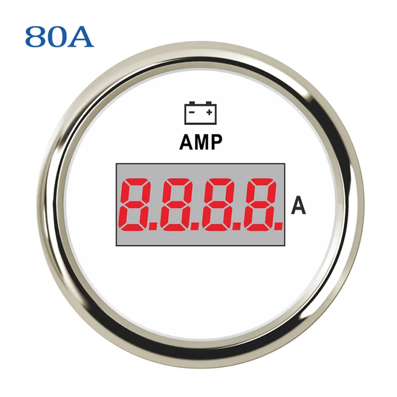 52 мм Цифровые амперметры 0-150A 9-32 в амперметр водонепроницаемый ЖК-дисплей красная подсветка для автомобиля лодки Авто грузовика