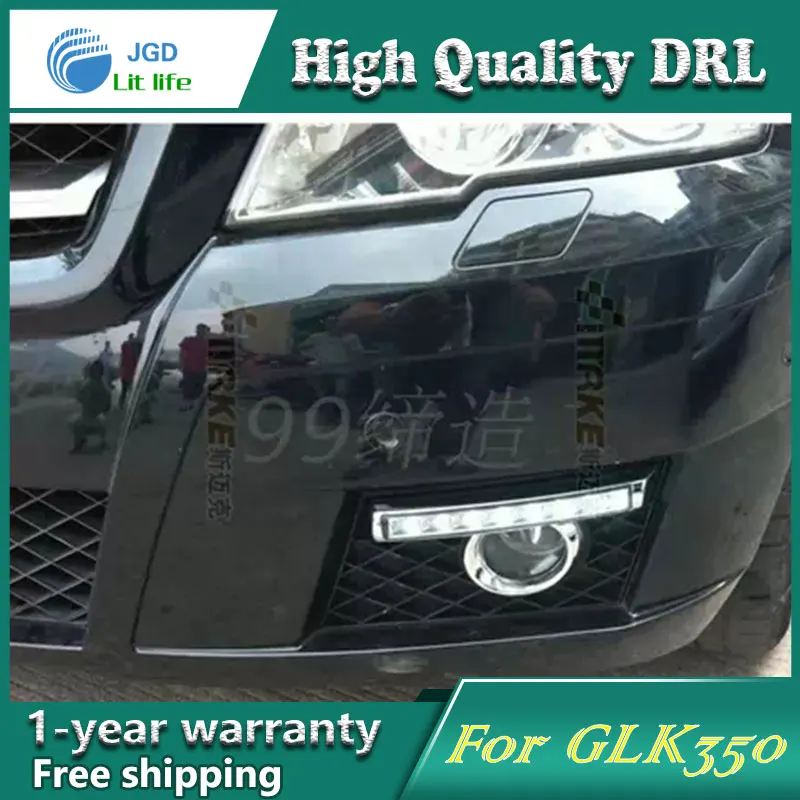 

Free shipping !12V 6000k LED DRL Daytime running light case for Benz GLK300 GLK350 GLK500 2008-2012 fog lamp frame Fog light