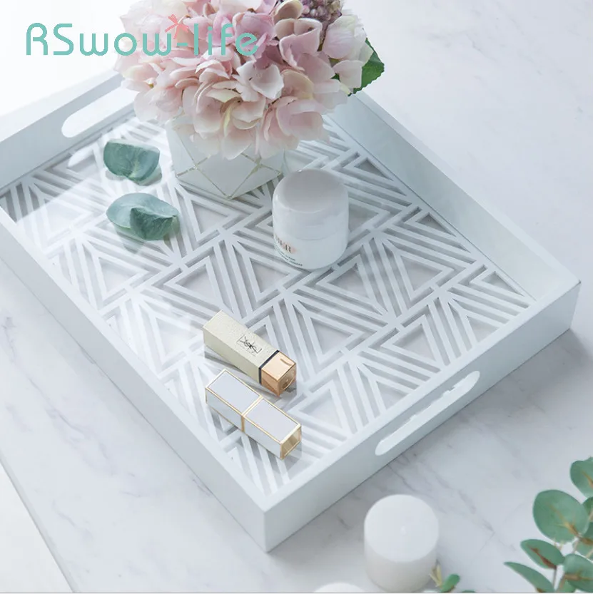 

40*30CM Modern Minimalist Creative Tea Tray Fruit Plate Jewelry Cosmetic Storage Tray Decoration For Storage Supplies