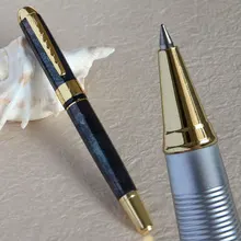 Роликовая шариковая ручка Jinhao 250 черная винная Золотая отделка