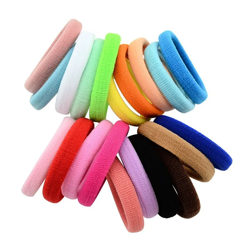 

10PCS/LOT Girls Lovely Solid Color Hair Ties Rope Rubber Band Gum Cute Kids Ponytail Holder Kids Elastic Hair Band Accessories