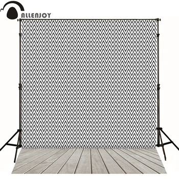 

Allenjoy photography backdrops black white abstract lines seamless pattern zigzag ornamental baby photographic backgrounds sale