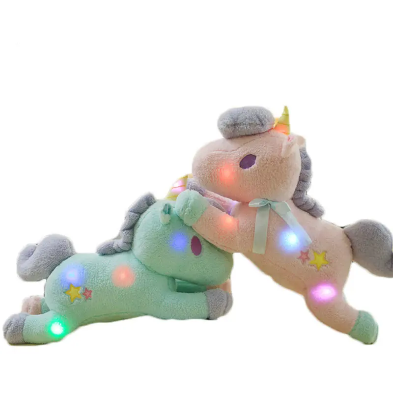 Nooer Luminous Led Light Stuffed Unicorn Plush Toy Soft Flashing