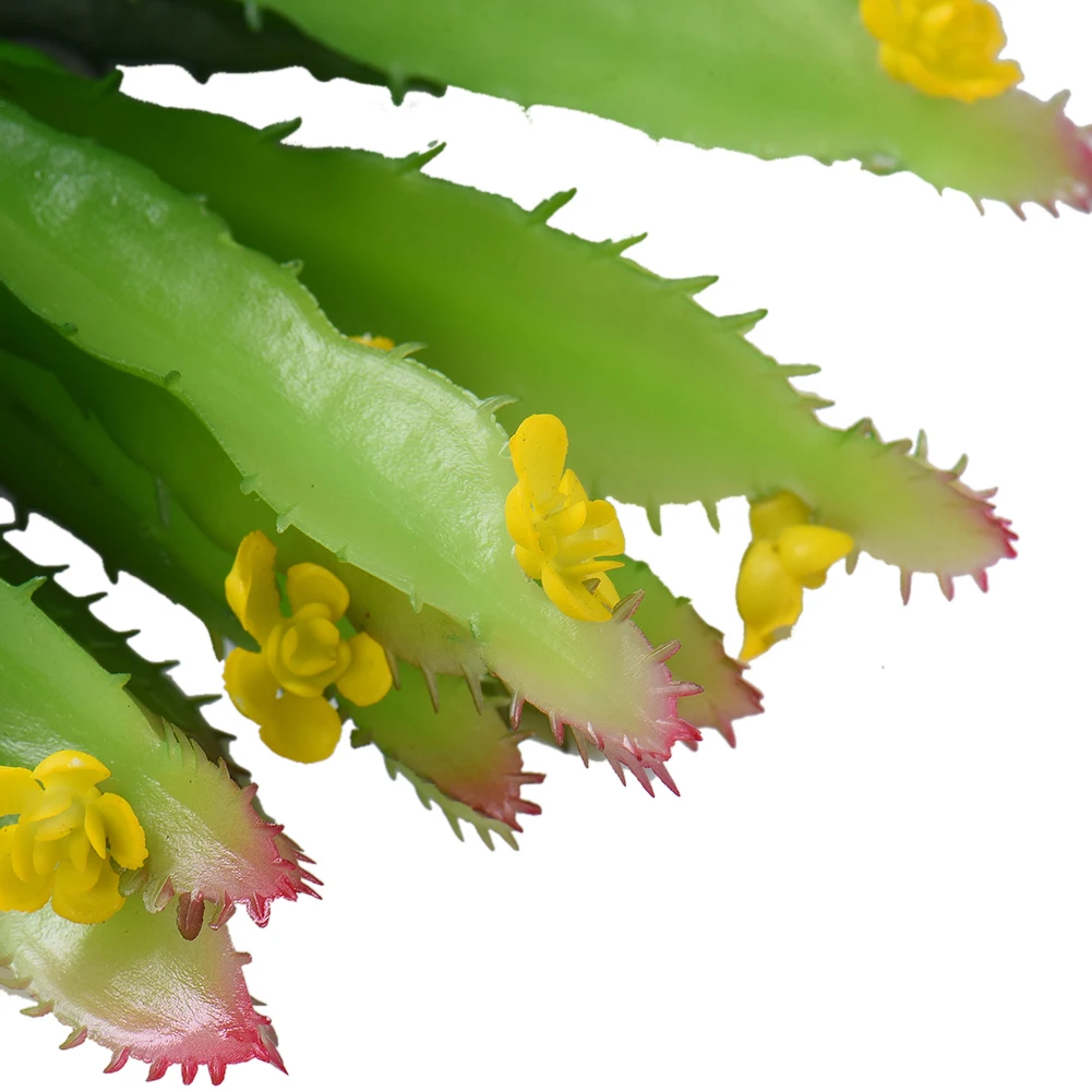 AUGKUN Искусственные цветы суккуленты растения кактус с цветами пластиковые искусственные растения для украшения дома