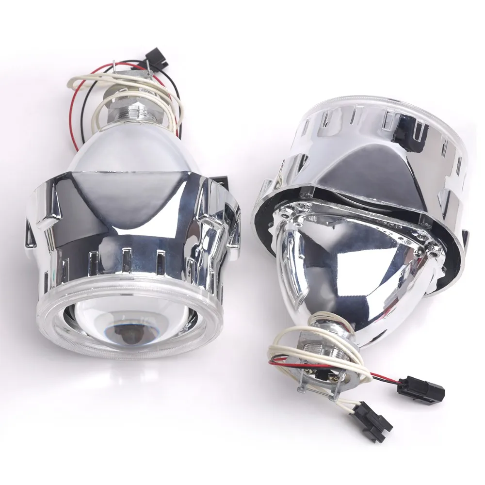 2,5 дюймов Биксеноновая маска для объектива проектора с двойными глазами Ангела для автомобиля HID фары объектив проектора для H1 H4 H7