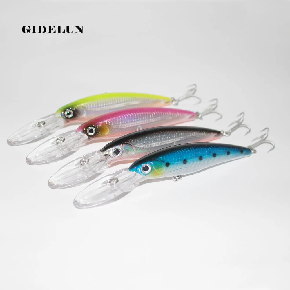 

free shipping 4pcs/lot mixed colors minnow fishing lure saltwater bait hard lure 16.5cm 32g VMC hook fishing bait