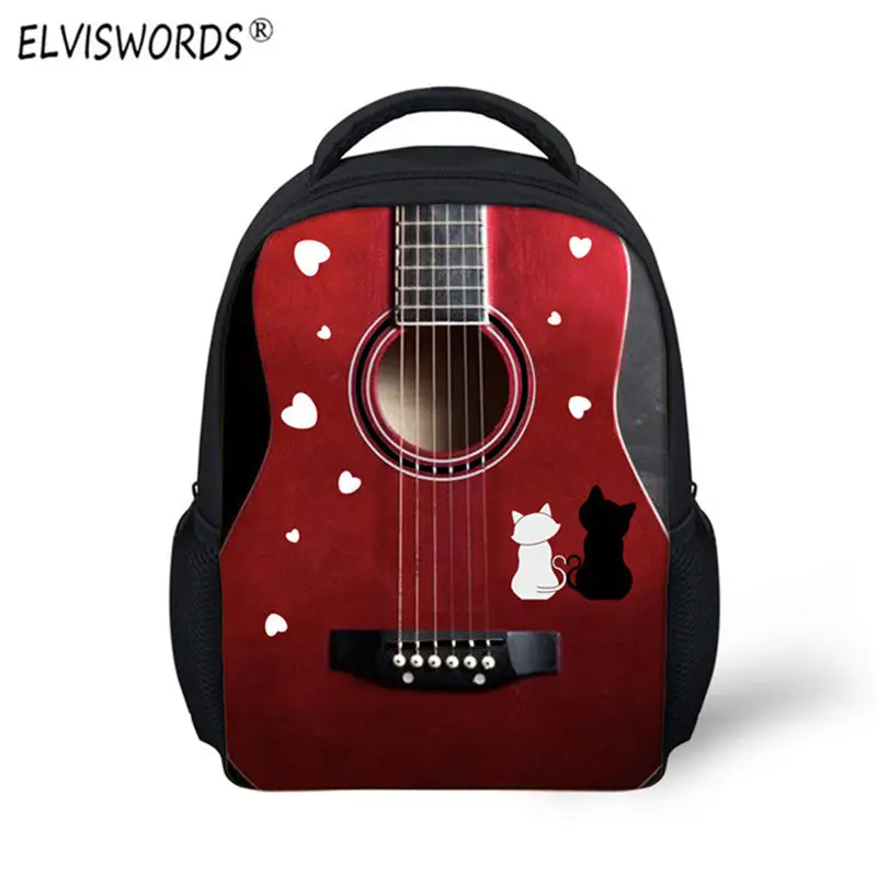 ELVISWORDS 3D Guitar Printed Backpacks for Kindergarten Baby Girls School Bags Boy Mini Shoulder Bag Children Small Backpack Set baby-bags-for-girl : image ELVISWORDS 3D Guitar Printed Backpacks for Kindergarten Baby Girls School Bags Boy Mini Shoulder Bag Children Small Backpack Set baby-bags-for-girl