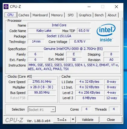 Intel Core i5-7400 ES i5 7400 ES QKYM 2,7 GHz четырехъядерный процессор 6M 65W LGA 1151