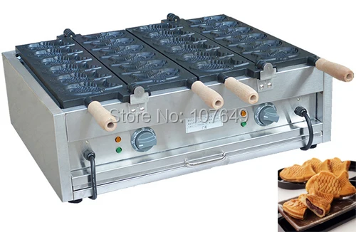 Hot Sale 12pcs Commercial Use Non-stick 110v 220v Electric Taiyaki Baker Wholesale Home Appliances