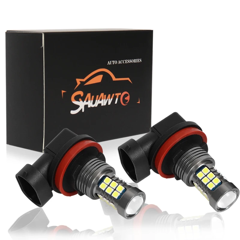 2Pcs H3 H11 H9 9006 HB4 H16 JP LED Fog Light Bulb Auto Car Driving Drl