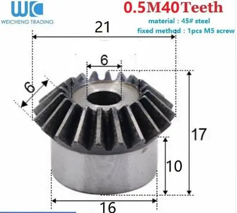1 шт. коническая шестерня 1,5 модуль 16 зубьев с внутренним отверстием 6 мм 8 мм 10 мм 12 мм 90 градусов привод коммутации стали шестерни s с винтом