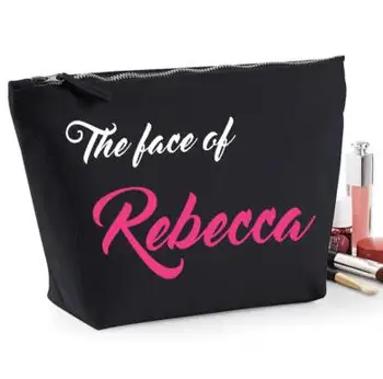 

Personalised The Face Of Make Up Cosmetic Make-up/Wash Gift Make Up Bagswedding Maid of Honour Unique Gift for Bridal Party Bag