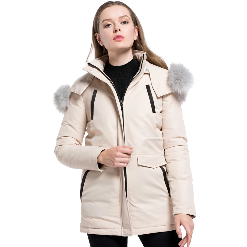 White Parkas Winter Jacket Women Coats Female Outerwear