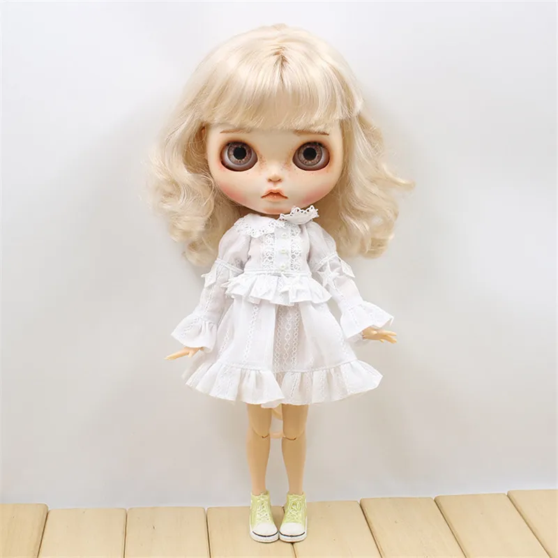 Blyth icy Doll Licca 1/6 белое платье принцессы одежда звезды подарок для девочек