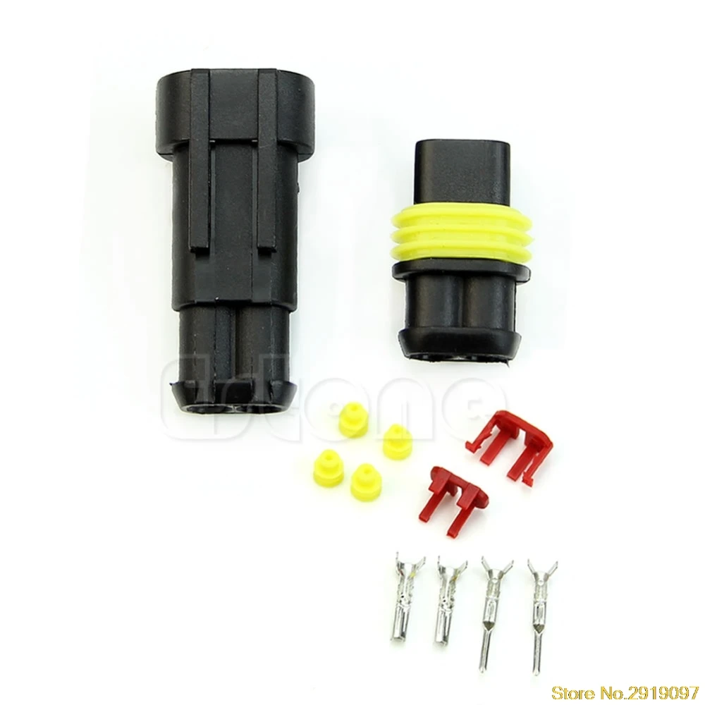 

Electrical Wire Connector Plug 1 Kit 2 Pin Way Waterproof For Car Motorcyle Drop Shipping Support