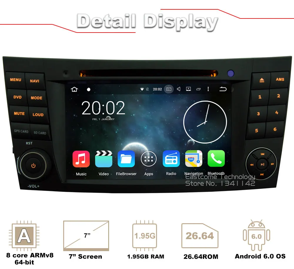 Top Octa Core 8 Core Android 6.0 Car DVD Player For Mercedes Benz E-Class W211 2002-2009 E200 E220 E240 E270 E280 With Radio GPS 1 Top Octa Core 8 Core Android 6.0 Car DVD Player For Mercedes Benz E-Class W211 2002-2009 E200 E220 E240 E270 E280 With Radio GPS 1