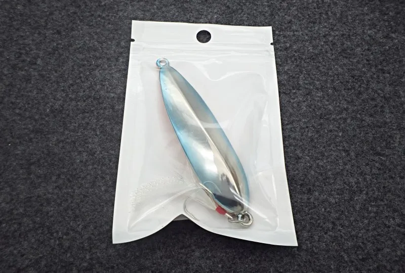 60g 94.7mm Long Shot Metal Fishing Lure Sea Monster Tackle Hard Spoon Bait with Feather