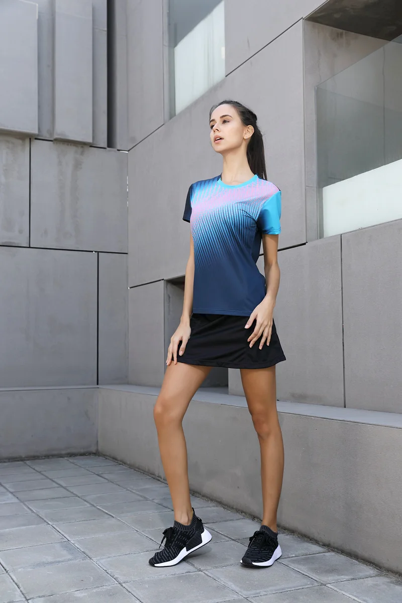 2018 de alta calidad Running Fitness Gym camisa de bádminton transpirable de secado rápido, mujeres/hombres Tenis de Mesa equipo camisetas
