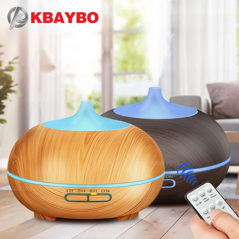 New KBAYBO 300ml Aroma Diffuser Aromatherapy Wood Grain Essential Oil