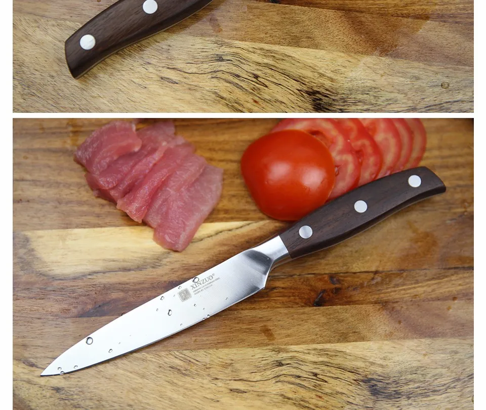 XINZUO кухонные инструменты 6 шт. набор кухонных ножей универсальный нож шеф-повара нож для хлеба из высокоуглеродистой Немецкой Нержавеющей стали наборы ножей