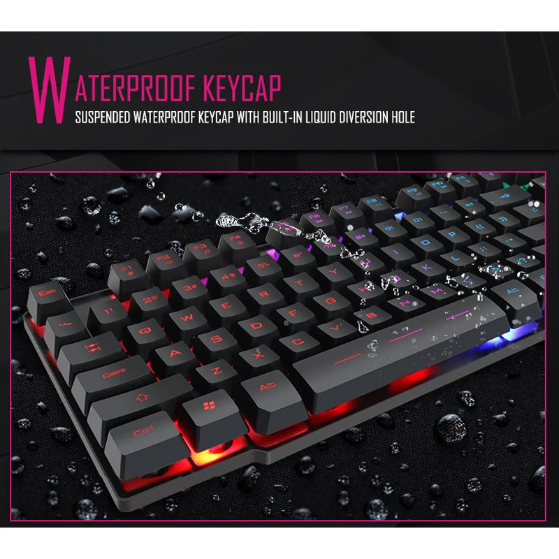 IMice игровая механическая клавиатура с подсветкой и RGB Gamer для компьютера ПК