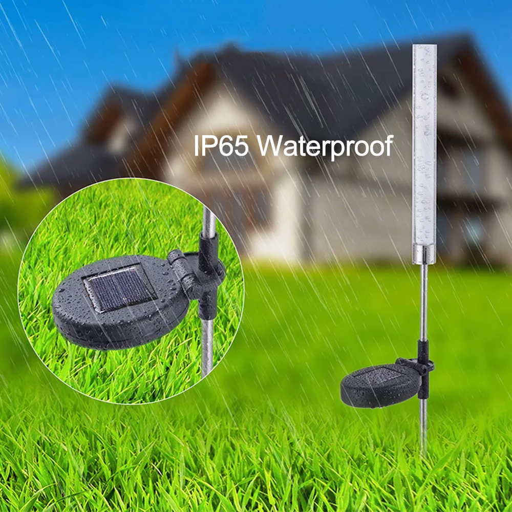 Портативный мини Солнечный садовый фонарик с защитой от воды Открытый Солнечный газон лампа красочные акриловые балясины пузырь Солнечный свет лампы