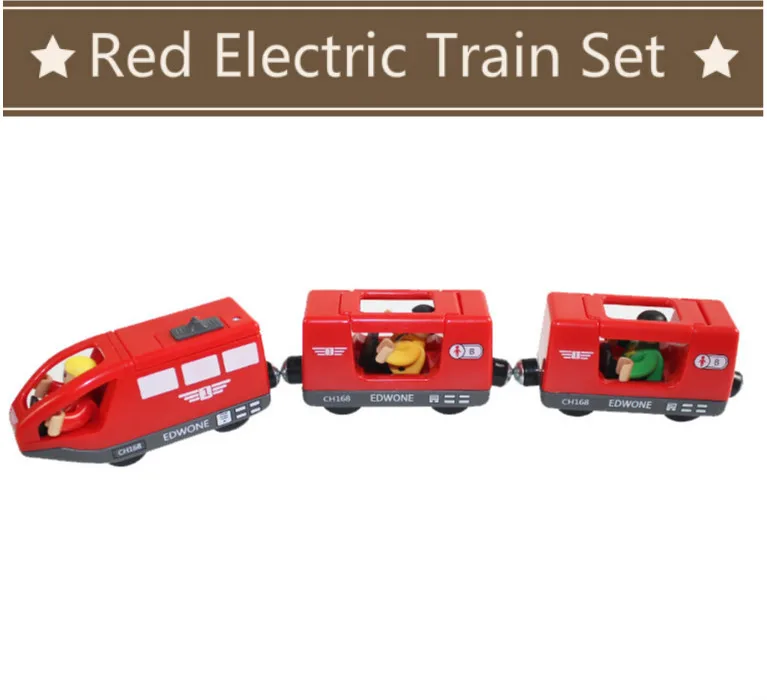 Детский Электрический поезд, игрушки с магнитным слотом, Электрический поезд, деревянный поезд, железная дорога, деревянная дорожка, поезд Brio, подарки - Цвет: 19
