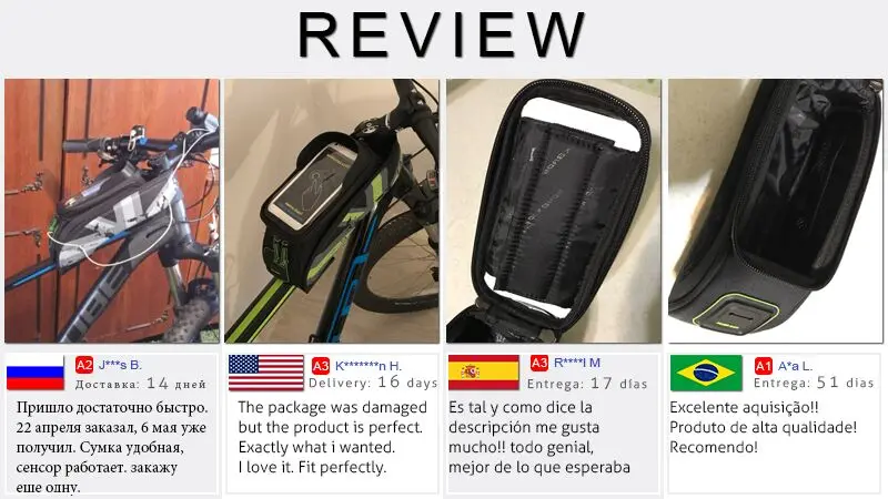Sale ROCKBROS Bicycle Front Top Tube Bag Cycling Bike Frame Saddle Package For Mobile Phone Waterproof Touch Screen Bike Accessories 24
