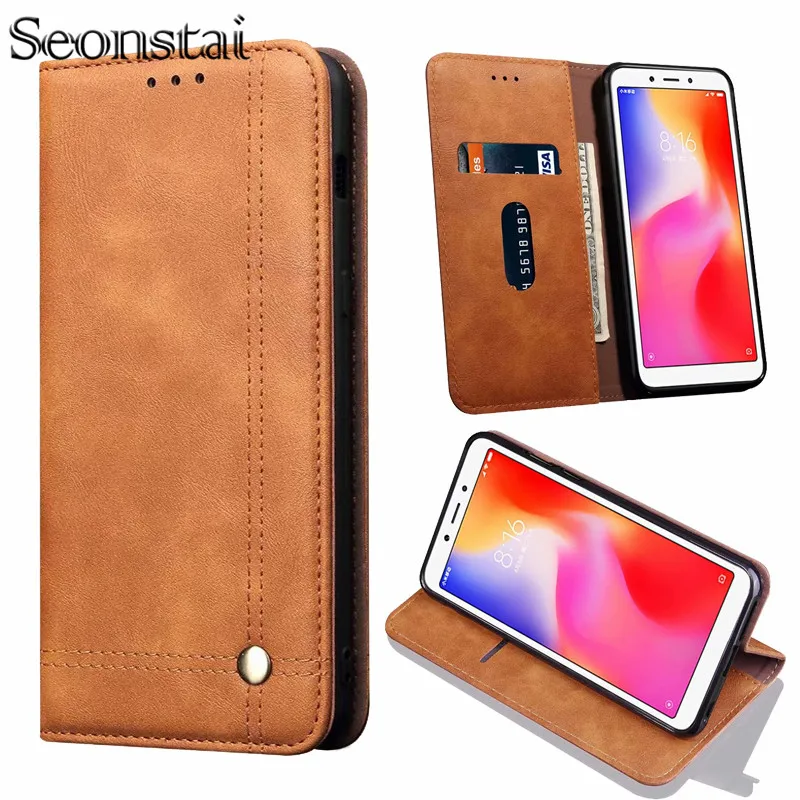 

For Xiaomi Redmi 4X 5plus Case Flip Leather Retro Wallet for Funda Xiaomi Redmi Note 5 6 Pro Note7 7s Y3 Cover Shockproof Cases