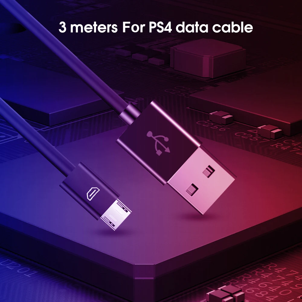 3 м кабель для передачи данных для sony PS4 кабель для зарядки контроллера данных игры ручки Зарядное устройство кабель для Xbox One аксессуары для игрового контроллера
