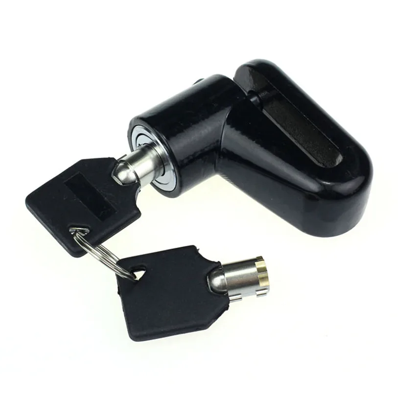 

High Quality Black Scooter Road Mountain Bike Bicycle Motorcycle Safety Anti-theft Disk Disc Brake Rotor Lock with Keys Mar 15