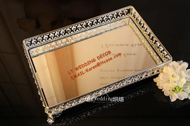  Big Size Wedding Cake Serving Tray Dessert And Fruit Plate For Kitchen and Hotel Wedding Silver Tra - 32738738895