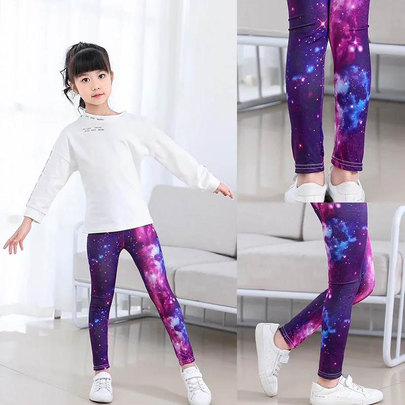 Детские штаны леггинсы для девочек весенне-осенние брюки леггинсы для малышей обтягивающая эластичная одежда для детей, От 4 до 11 лет