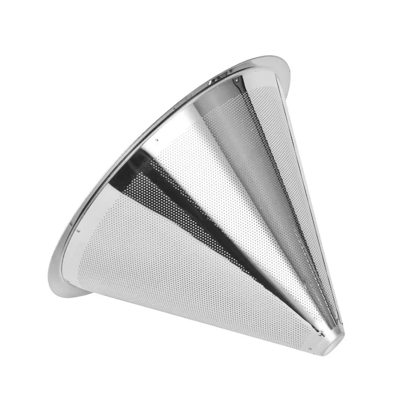 Stainless Steel Coffee Filter Dripper Pour Over Coffee Maker Drip Reusable Paperless Coffee Filter Basket Holder Coffee Tools (7)