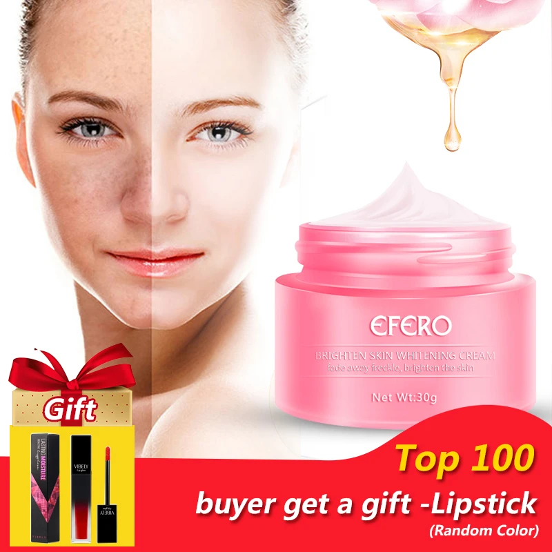 

EFERO Whitening Face Serum Freckle Cream Remove Melasma Acne Spots Melanin Whitening Moisturizing Cream Brighten Skin Care Serum