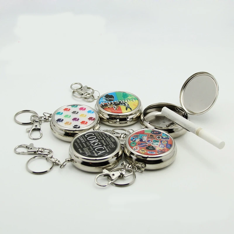 

New Style Creative CORSICA Car Keychain With Ash Ability Keyring Ashtray