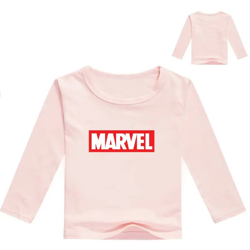 color at picture Для маленьких мальчиков Marvel Comics Топы с длинным рукавом брендовые Детские футболки Одежда для мальчиков детская футболка Fille Детские футболка для мальчиков - Цвет: color at picture